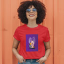 Cute Pig Scared By Ghost In Halloween Day  Halloween Cartoon Illustration T-Shirt