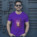 Cute Pig Scared By Ghost In Halloween Day  Halloween Cartoon Illustration T-Shirt