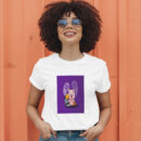 Cute Pig Scared By Ghost In Halloween Day  Halloween Cartoon Illustration T-Shirt