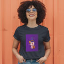 Cute Pig Witch With Magic Wand Carrying Halloween Pumpkin  Halloween Cartoon Illustration T-Shirt