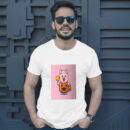Cute Pig With Halloween Pumpkin Costume  Halloween Cartoon Illustration T-Shirt