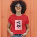Cute Witch Pig Flying With Magic Broom Cartoon Vector Icon Illustration T-Shirt