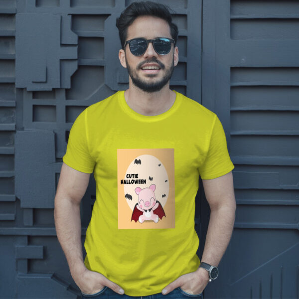 Flat  Animal Dracula Pig Illustration For Kids Cute Pig Character T-Shirt - Image 12