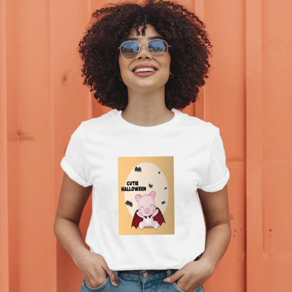 Flat  Animal Dracula Pig Illustration For Kids Cute Pig Character T-Shirt - Image 11