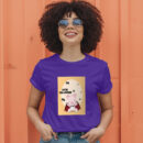 Flat  Animal Dracula Pig Illustration For Kids Cute Pig Character T-Shirt