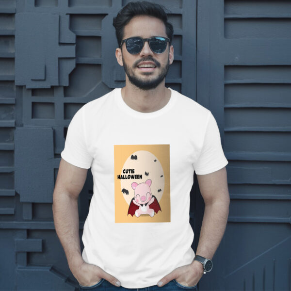 Flat  Animal Dracula Pig Illustration For Kids Cute Pig Character T-Shirt - Image 10