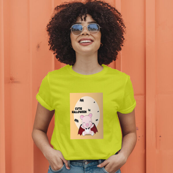 Flat  Animal Dracula Pig Illustration For Kids Cute Pig Character T-Shirt - Image 13