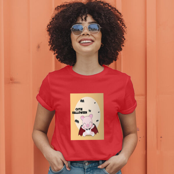 Flat  Animal Dracula Pig Illustration For Kids Cute Pig Character T-Shirt - Image 9