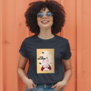 Flat  Animal Dracula Pig Illustration For Kids Cute Pig Character T-Shirt