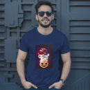 Flat  Animal Witch Pig Halloween Illustration For Kids Cute Pig Character T-Shirt