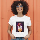 Flat  Animal Witch Pig Halloween Illustration For Kids Cute Pig Character T-Shirt