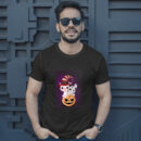 Flat  Animal Witch Pig Halloween Illustration For Kids Cute Pig Character T-Shirt