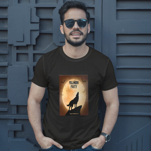 Fullmoon Party Design T-Shirt - Image 2