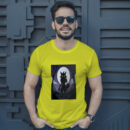 Ghostly Girl With Her Wolf Shadow In A Dark Aura T-Shirt