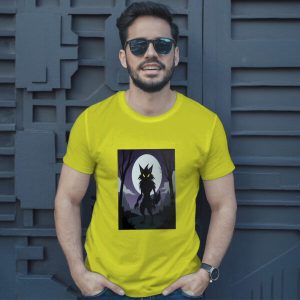 Ghostly Girl With Her Wolf Shadow In A Dark Aura T-Shirt - Image 12