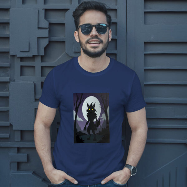 Ghostly Girl With Her Wolf Shadow In A Dark Aura T-Shirt - Image 4