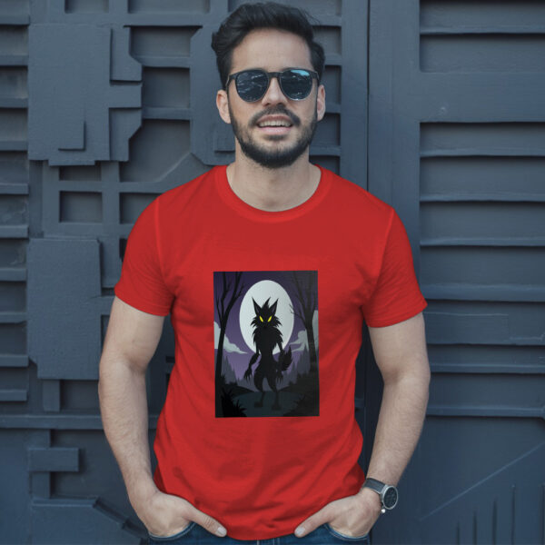 Ghostly Girl With Her Wolf Shadow In A Dark Aura T-Shirt - Image 8